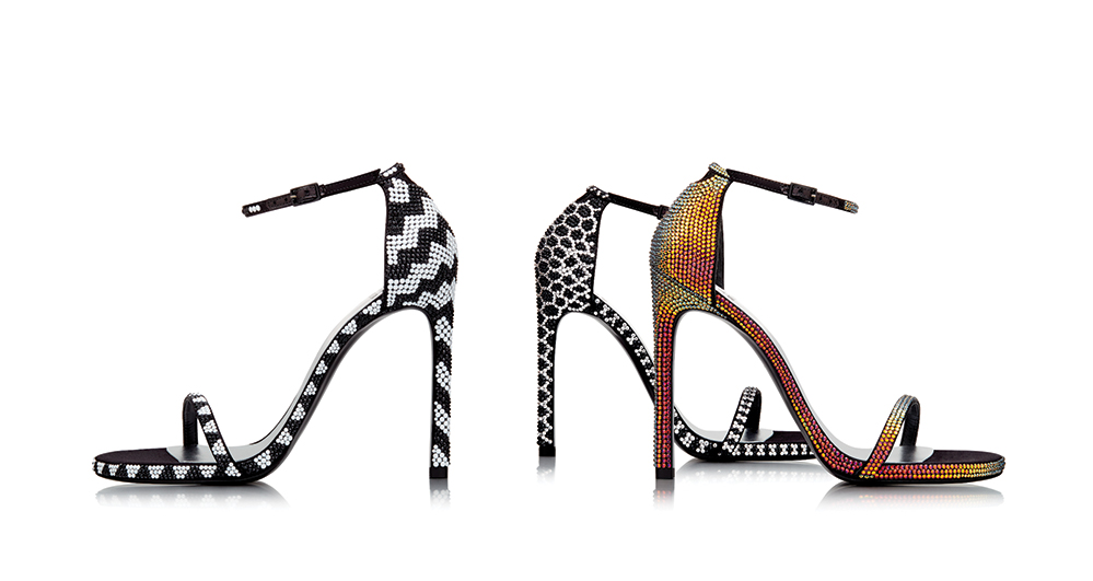 Leon Nudist pavé crystal sandals